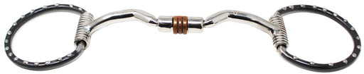 Horse Horse Mouth Studded Dee Ring Sweet Iron Snaffle w/ Copper Rollers 3510