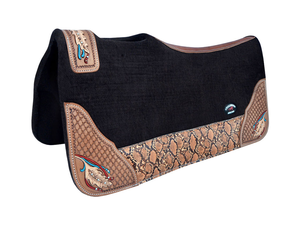 1/2 Black Orthopedic Felt Saddle Pad Liner, 30 x 30 - Horse