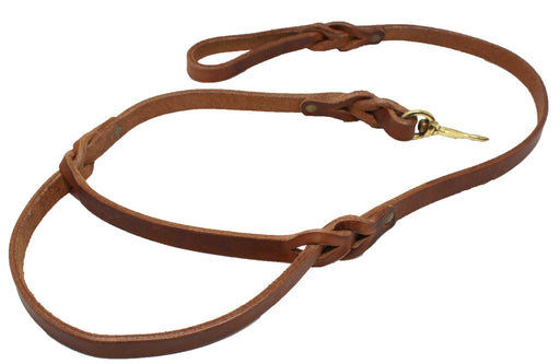 Leather Dog Collar Leash Braided 600RT02