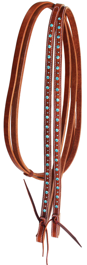 Rênes Western Split Reins En Cuir Marron Foncé - 8 Pieds X 5/8 - Amish Made USA