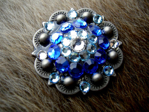 4 Conchos Rhinestone Horse Saddle Western  Berry Blue CO39