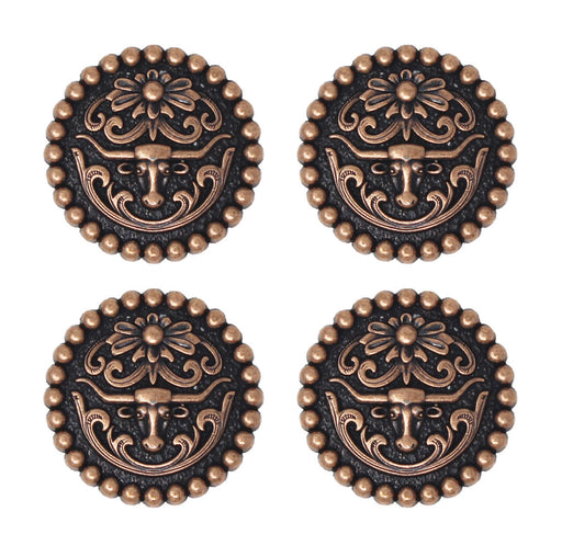 Set of 4 Screw Back Conchos Western Saddle 1-1/4" Co604