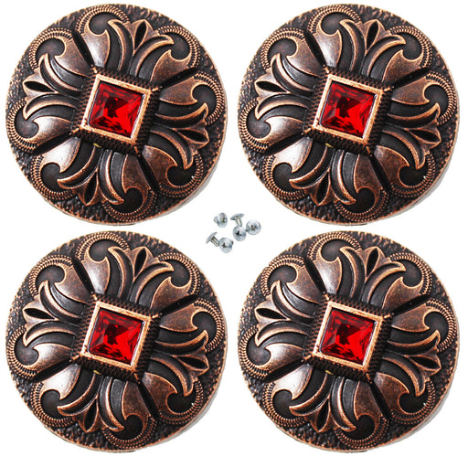 Set of 4 Screw Back Conchos Western Saddle  Co619