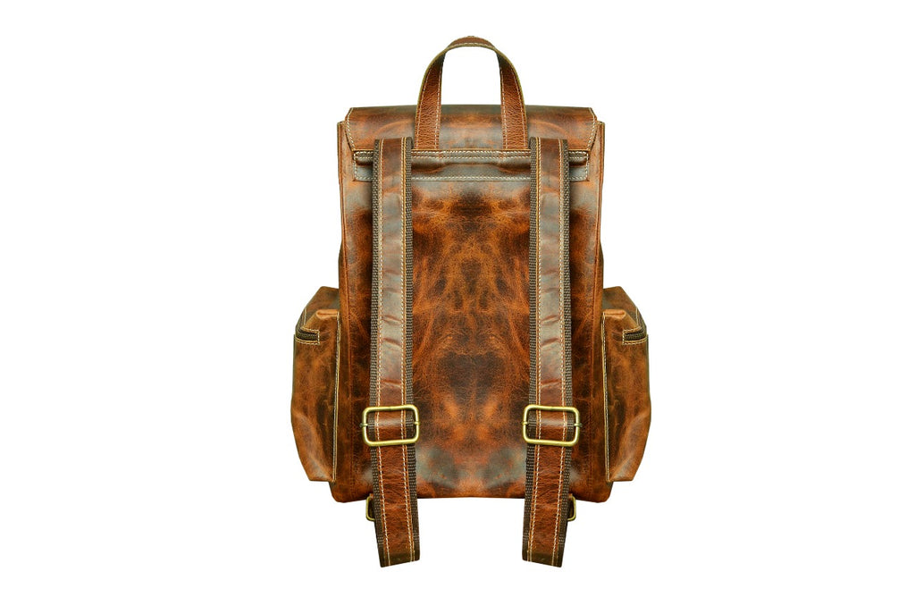 Handcrafted Full-Grain outlet Distressed Brown Leather Vintage Weekender Carry-On Travel School Work Bookbag Backpack 18AXB04BR