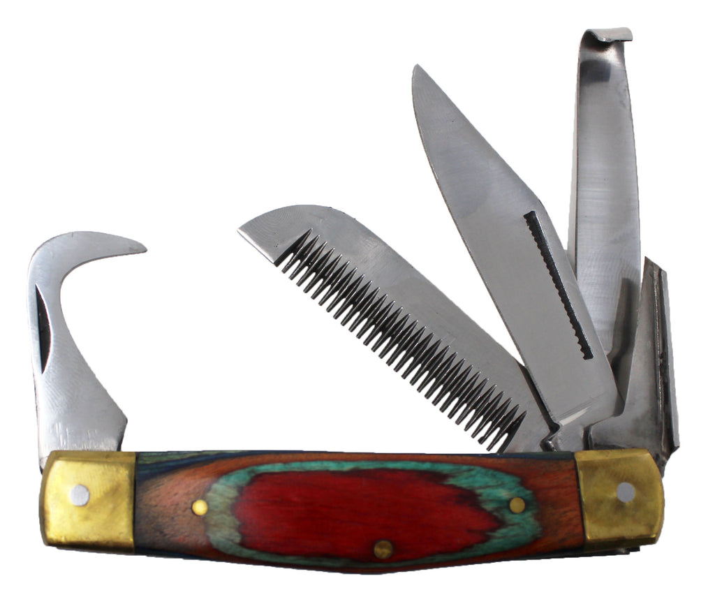 Hilason Farrier Hoof Knife Kit Set Zip Up Wallet Stainless Steel Blade