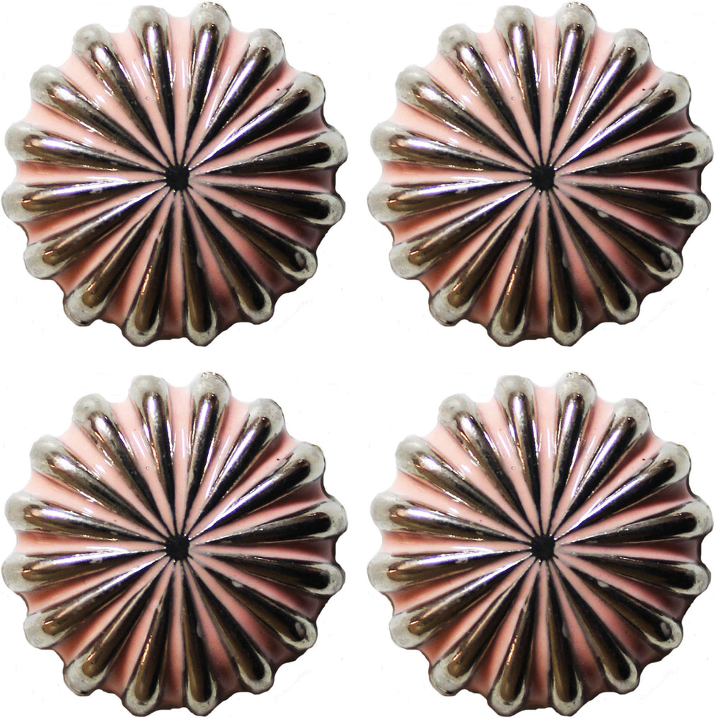 Challenger Set of 4 Conchos Western Saddle Tack Pink Parachute Co534