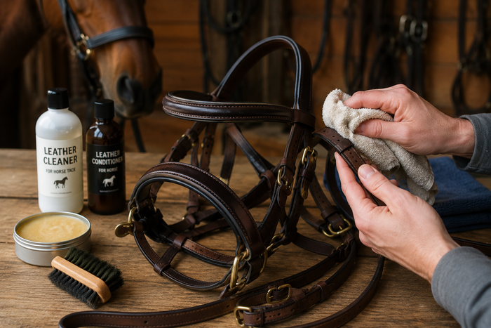 how to clean leather horse tack