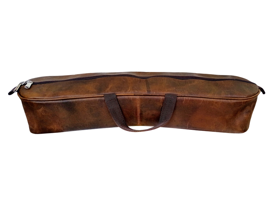 Challenger Distressed Brown Genuine Leather Saddle Cantle Riding Bag 102QSA