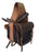 Challenger Distressed Brown Genuine Leather Saddle Cantle Riding Bag 102QSA