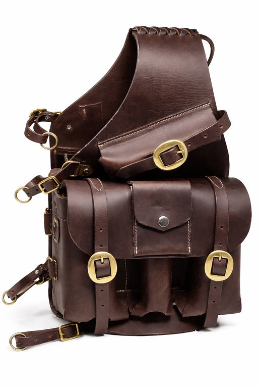Horse Genuine Leather Equine Veterinarian Rancher Saddle Trail Bag 102SD01