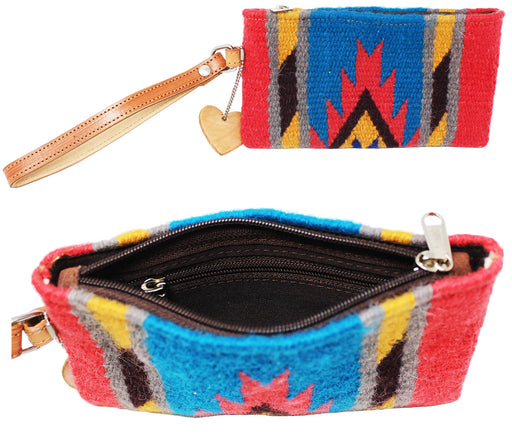 Women's Western Handwoven Wool Rodeo Cowgirl Fashion Wristlet Wallet 103A01