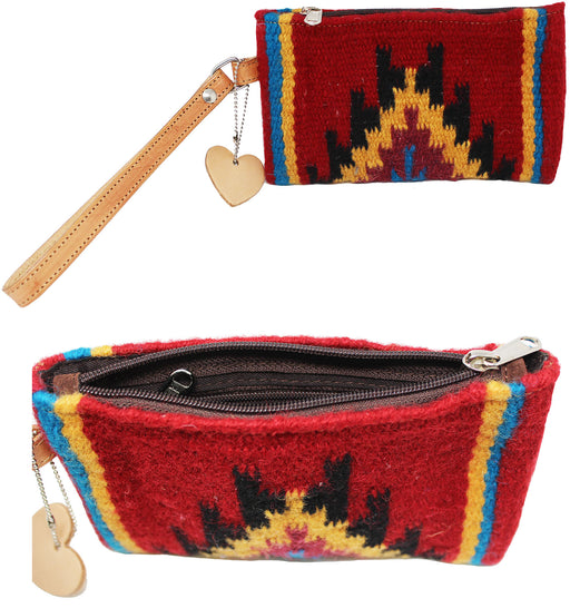 Women's Western Handwoven Wool Rodeo Cowgirl Fashion Wristlet Wallet 103A02