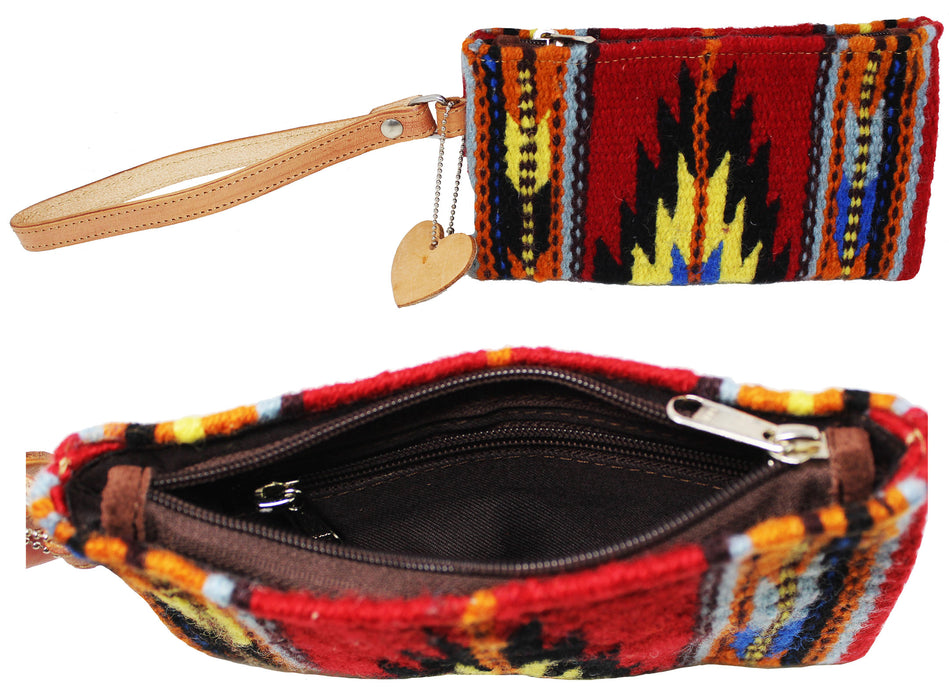 Women's Western Handwoven Wool Rodeo Cowgirl Fashion Wristlet Wallet 103A03