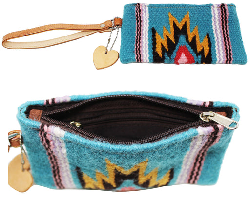 Women's Western Handwoven Wool Rodeo Cowgirl Fashion Wristlet Wallet 103A07