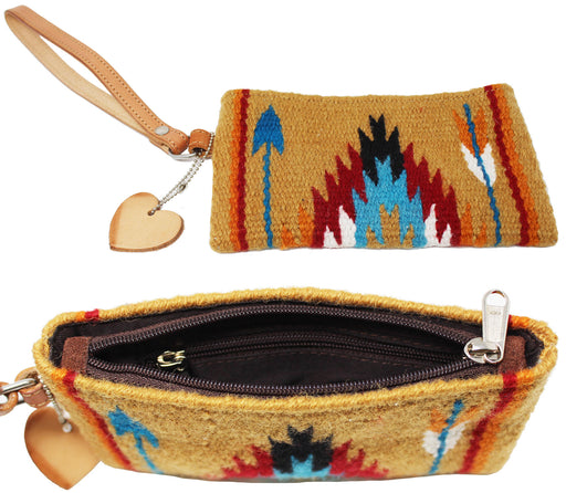 Women's Western Handwoven Wool Rodeo Cowgirl Fashion Wristlet Wallet 103A08