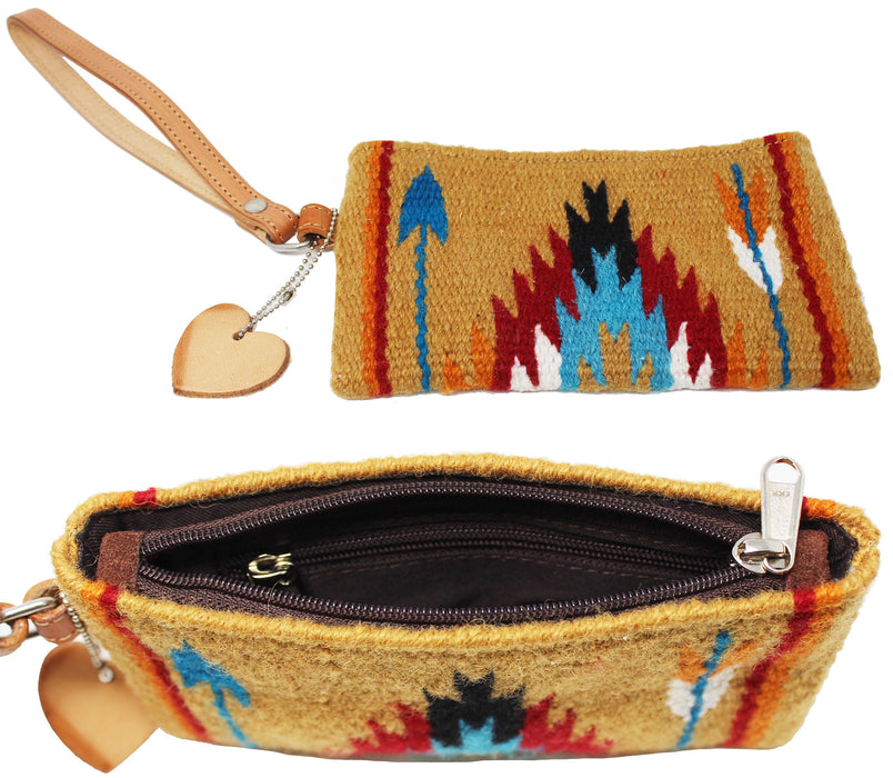 Women's Western Handwoven Wool Rodeo Cowgirl Fashion Wristlet Wallet 103A08