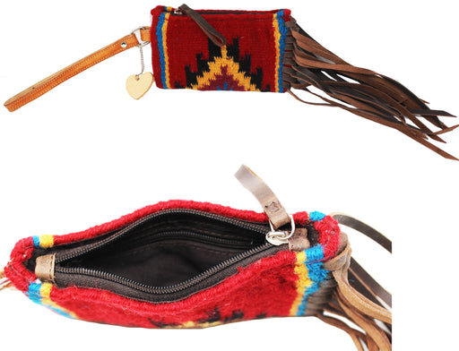 Women's Western Handwoven Wool Rodeo Cowgirl Fashion Wristlet Wallet 103A09