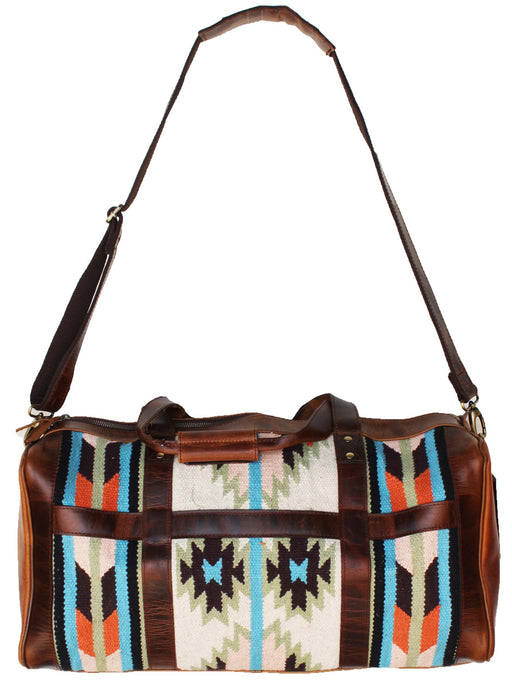 Western Leather Handwoven Travel Weekender Carry-On Duffle Bag 103RT27