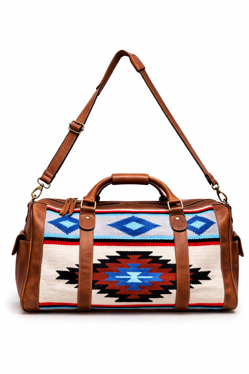 Western Leather Handwoven Travel Weekender Carry-On Duffle Bag 103RT29