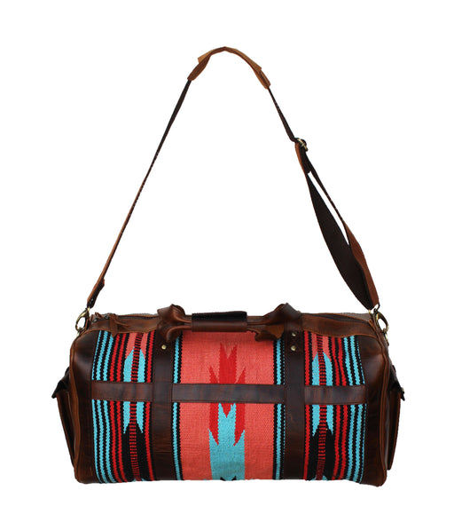 Western Leather Handwoven Travel Weekender Carry-On Duffle Bag 103RT31