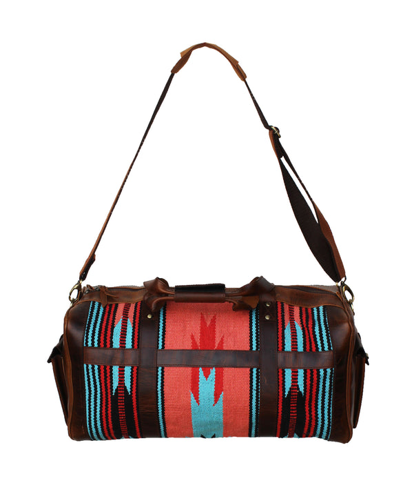 Western Leather Handwoven Travel Weekender Carry-On Duffle Bag 103RT31