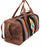 Western Leather Cotton Woven Southwest Duffle Travel Weekender Carry-On Bag 103RTAztec