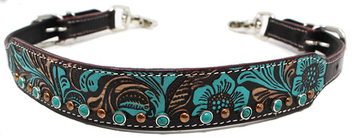 Western  Tack Floral Tooled Leather Wither Breast Collar Strap  10502