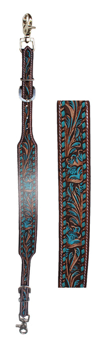 Western  Tack Floral Tooled Leather Wither Breast Collar Strap  10506