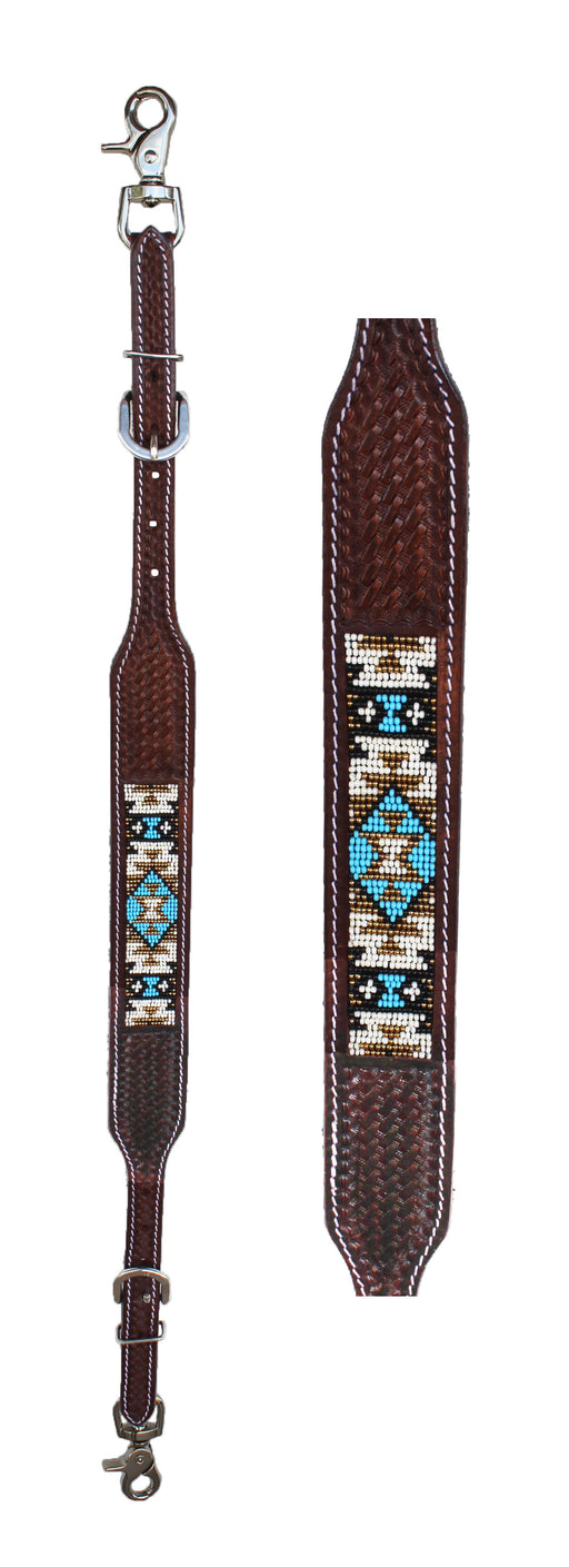 Western  Tack Floral Tooled Leather Wither Breast Collar Strap  10507