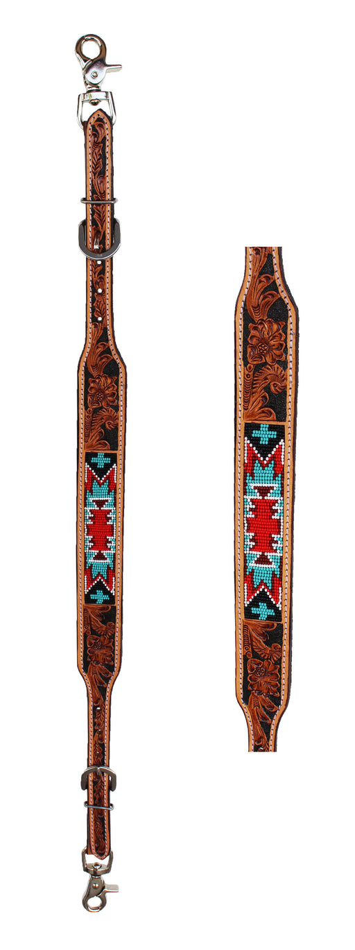 Western  Tack Floral Tooled Leather Wither Breast Collar Strap  10508