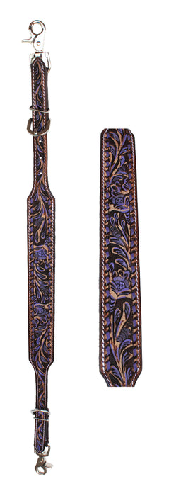 Western  Tack Floral Tooled Leather Wither Breast Collar Strap  10509
