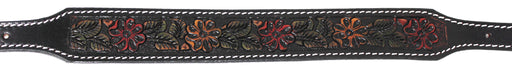 Horse Western Leather Tack Multicolored Floral Hand-tooled Design Adjustable Wither Breast Collar Strap 105FK17