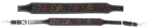 Western Leather Tooled Beaded Wither Strap Breast Collar Strap 105FK