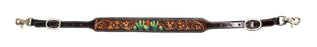 Horse Western Floral Tooled Adjustable Leather Wither Breast Collar Strap 105HRFloral