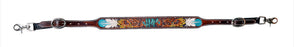 Horse Western Floral Tooled Adjustable Leather Wither Breast Collar Strap 105HRFloral