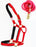 Horse Size Nylon Halter Lead Rope Throat Snap Brass Plated Tack 107HLCH