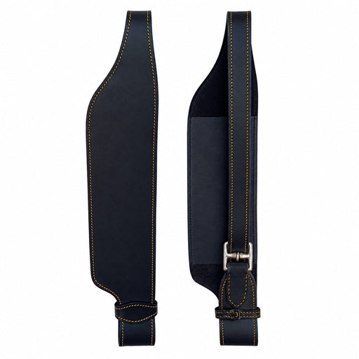 4" Soft Black Premium Leather Quick-Change Australian Saddle Fenders 109SL280