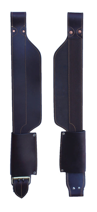 4" Premium Quick-Change Australian Saddle Fender Stirrup Leathers 109SL4021BR
