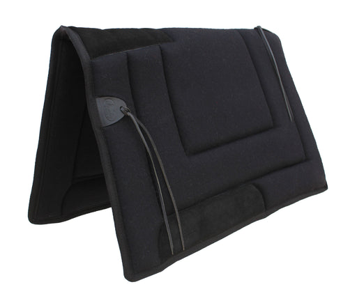 Australian Wool Trail Rider Foam Padded Comfort Saddle Pad Black 109SP530