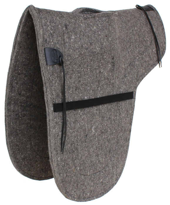 Australian Wool-Felt Moisture Wicking Horse Comfort Schooling Pad Grey 109SP533