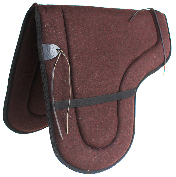 Australian Wool Shaped Trail Rider Comfort Horse Saddle Pad Black 109SP535