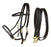 Australian Black Premium Leather Light Halter Bridle Reins 110B325
