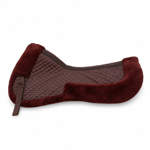 Half Pad for Saddle Correction Breathable, Non-Slip, Durable Quilted Design with Fleece Underside and Faux Fur Edging Ideal for Dressage and Show Jumping Fur 12216v