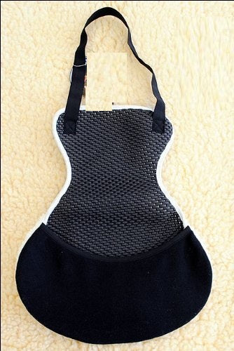 Horse English Western SADDLE Fleece Saddle Seat Cover White With Black Neoprene Back 122AM01