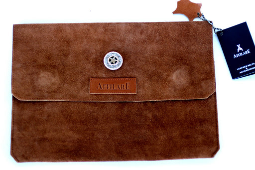 Affilare Genuine Split Leather 13" Dell MacBook Laptop Sleeve Tan 12SL001VR