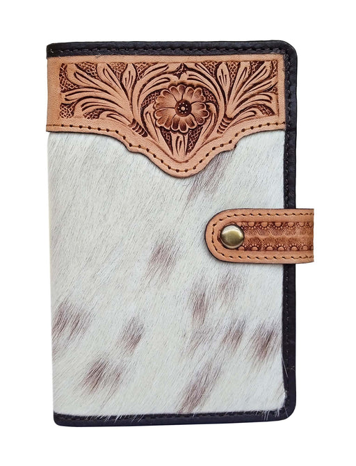 Challenger Western Cowhide Leather Floral Tooled Travel Passport Wallet Card Holder 15RS02