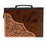 Challenger Western Tooled Leather Bible Cover with Hair-On Hide Accents, Zippered Book Case with Carrying Handle, 10.25" x 7.75" x 2"