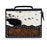 Challenger Western Tooled Leather Bible Cover with Hair-On Hide Accents, Zippered Book Case with Carrying Handle, 10.25" x 7.75" x 2"