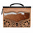 Challenger Western Tooled Leather Bible Cover with Hair-On Hide Accents, Zippered Book Case with Carrying Handle, 10.25" x 7.75" x 2"