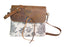 Women's Floral Upcycled Fabric Distressed Leather Shoulder Bag 17RT2107